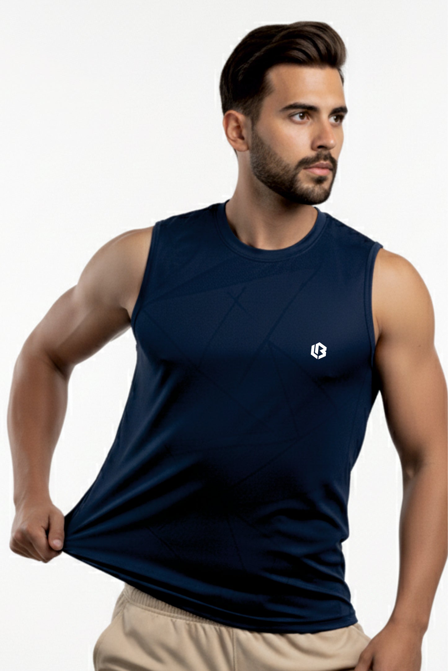 airlite navy singlet