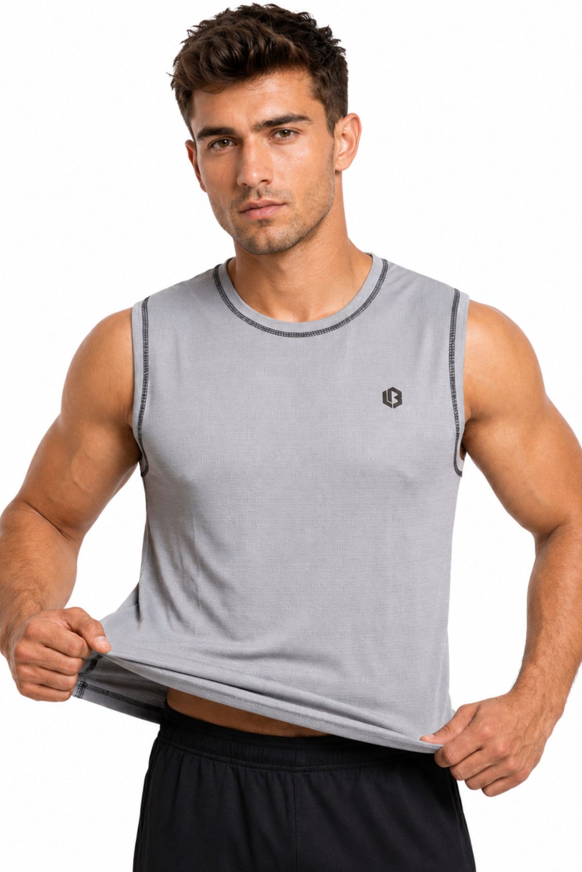 airlite grey singlet with unbeaten back