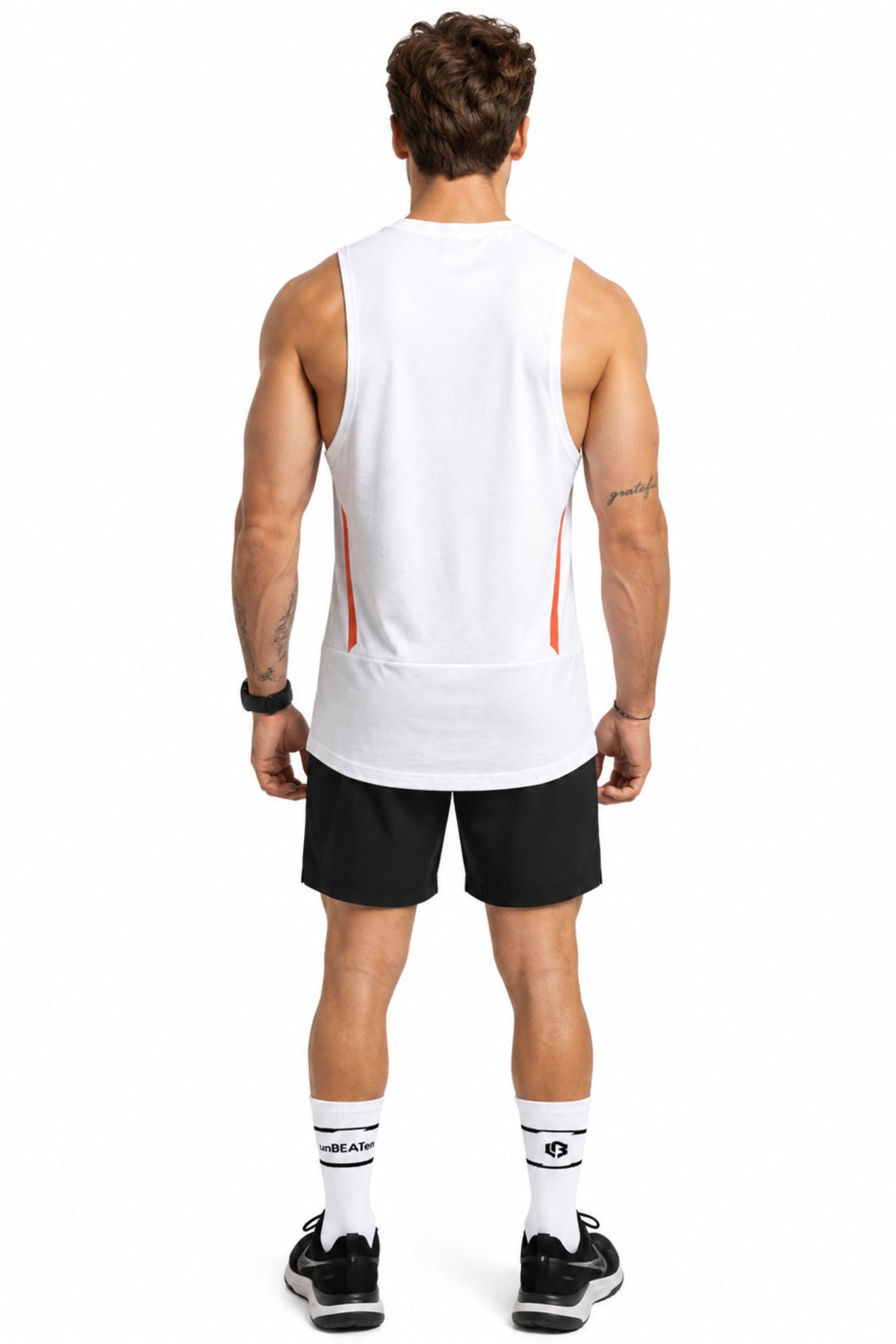 unbeaten ash white cotton singlet