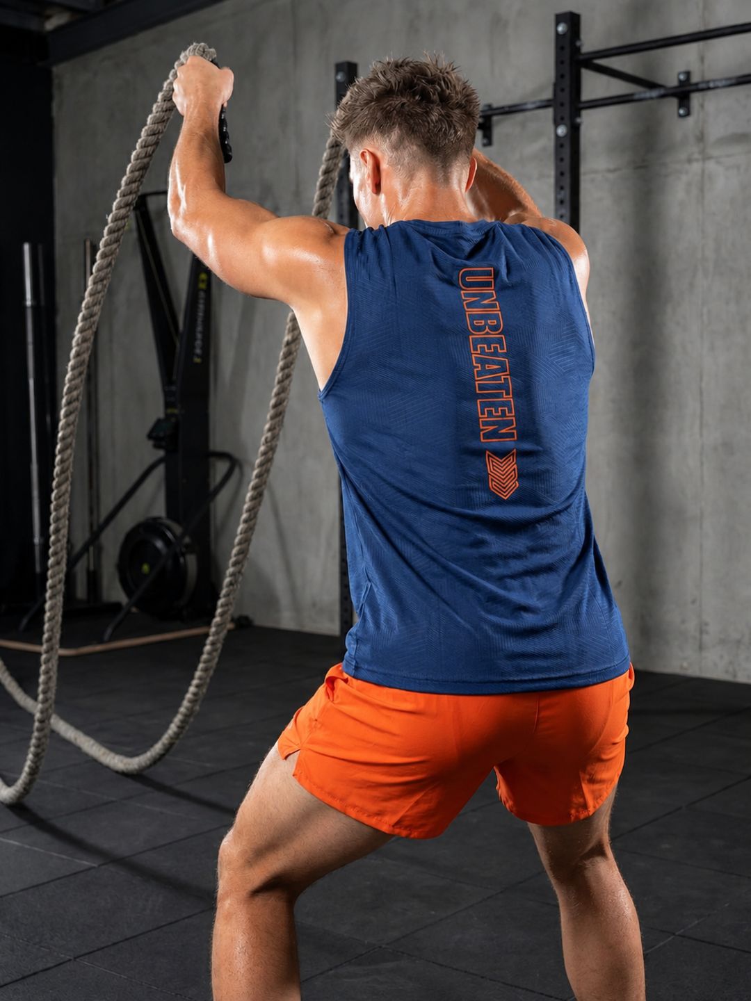 airlite navy unbeaten singlet