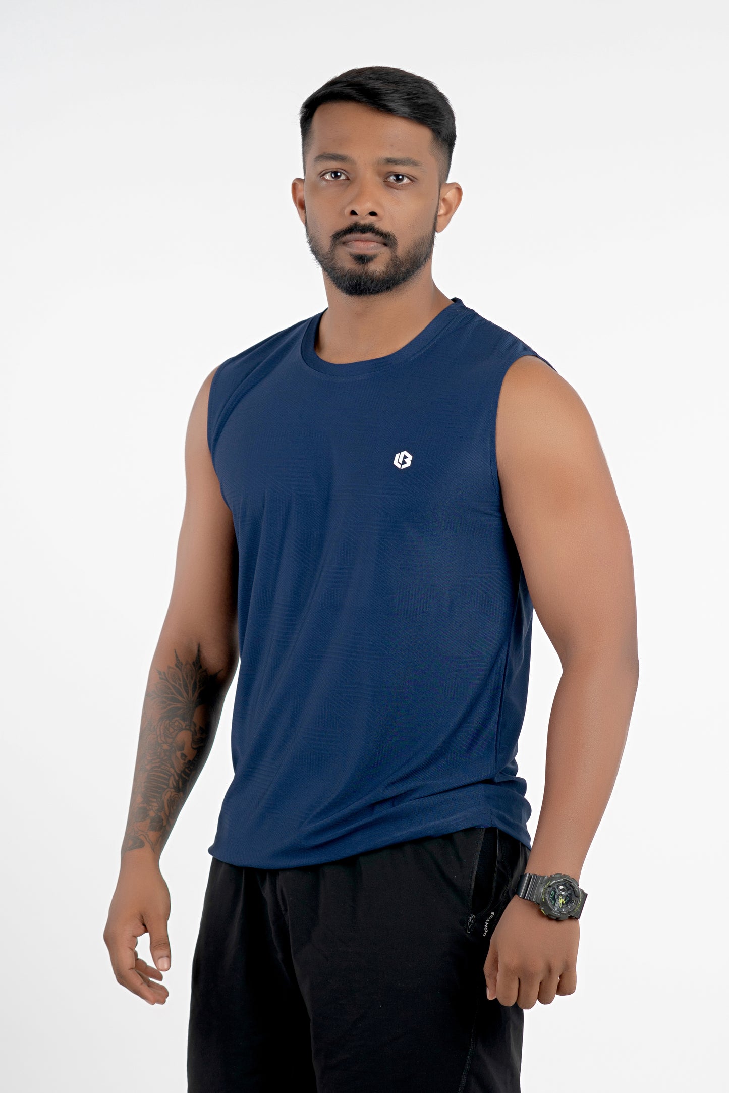 airlite navy unbeaten singlet