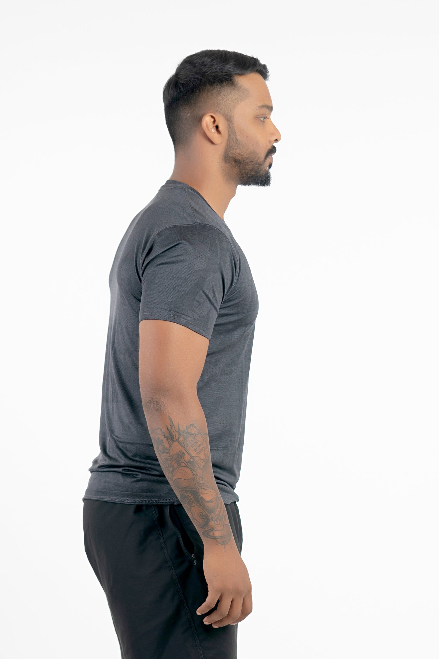 power tshirt - dark grey