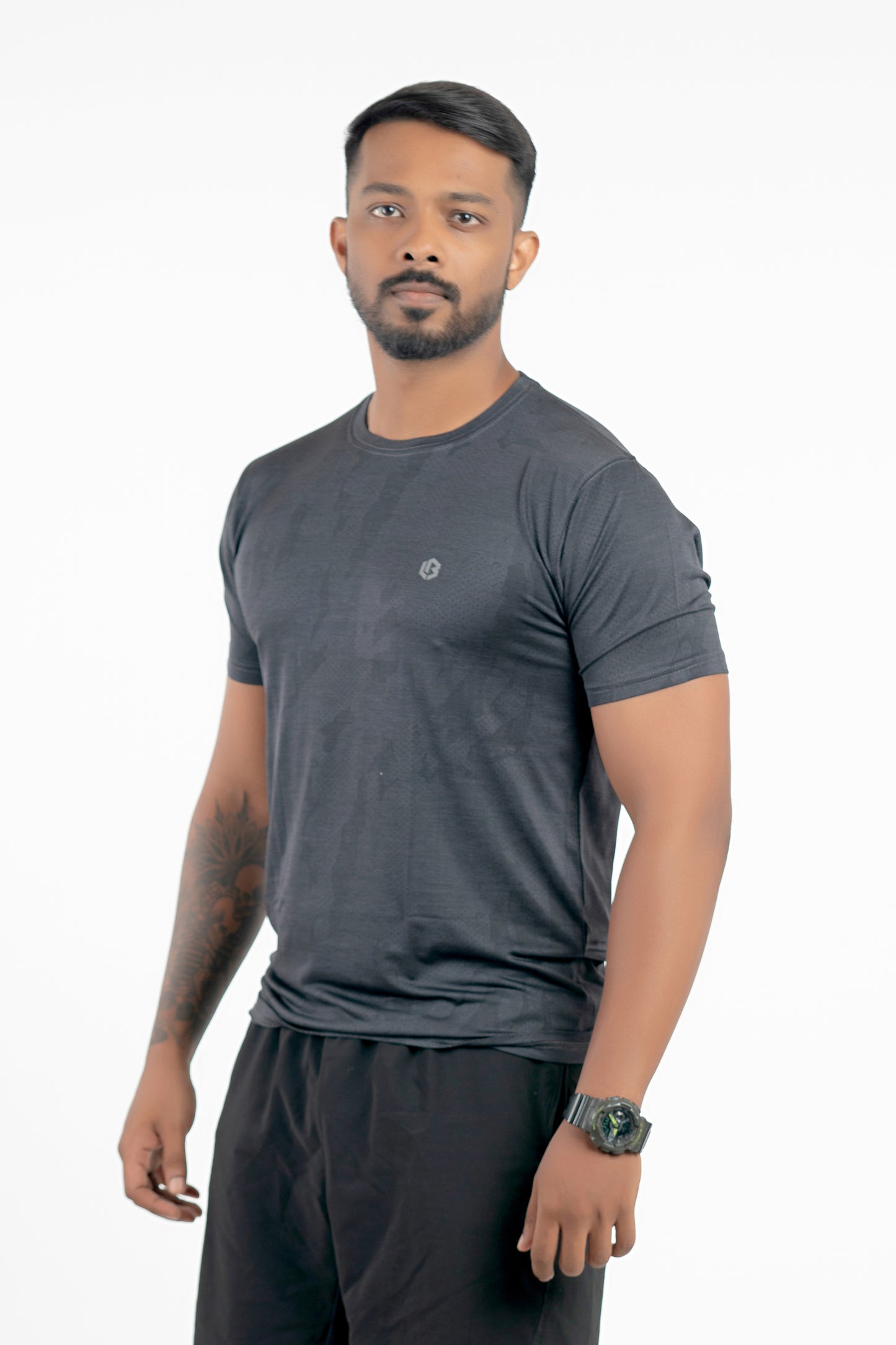 power tshirt - dark grey