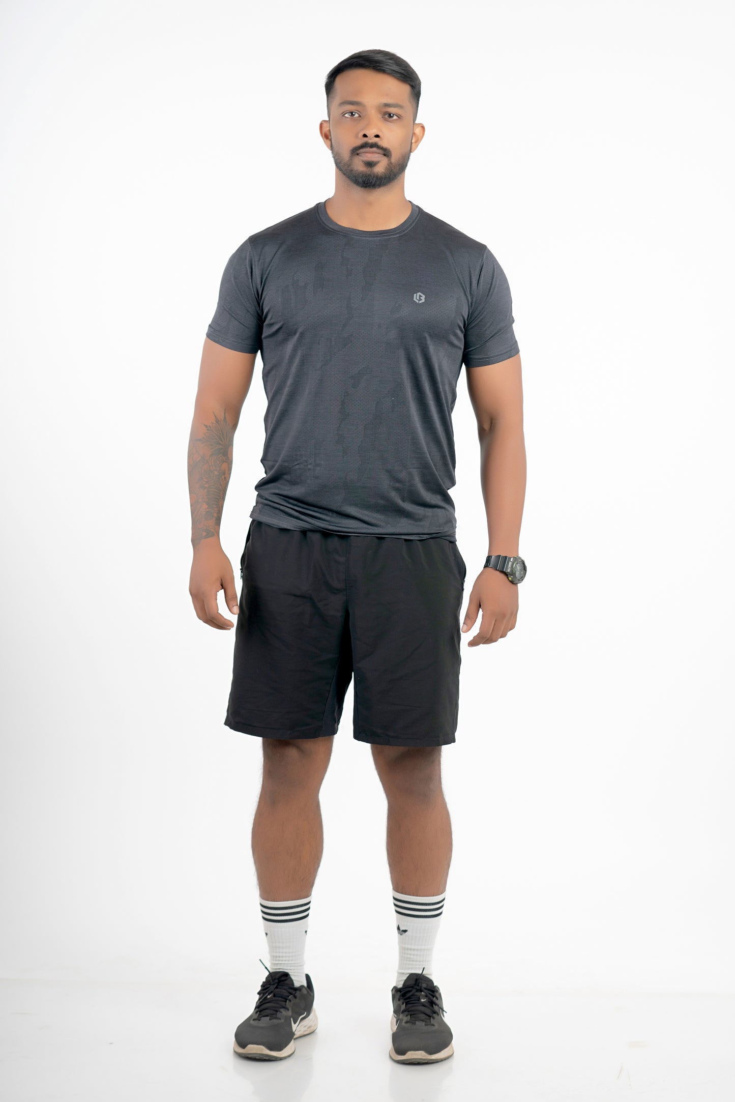 power tshirt - dark grey