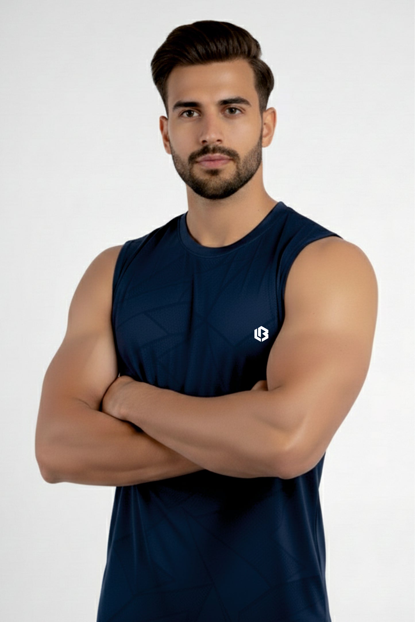 airlite navy singlet