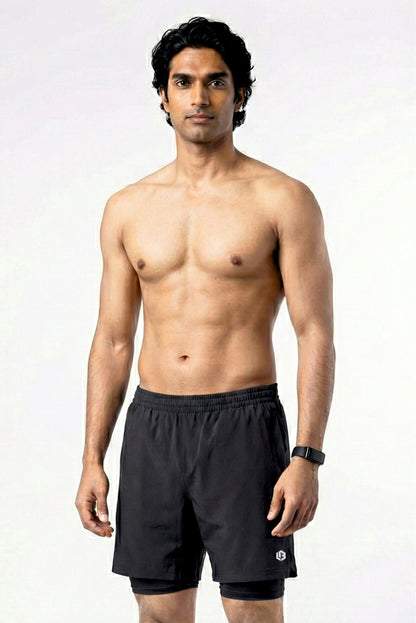 Velocity 7" Coal Shorts (With Compression)