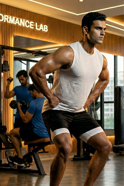 Velocity 7" Black Shorts (With Compression)