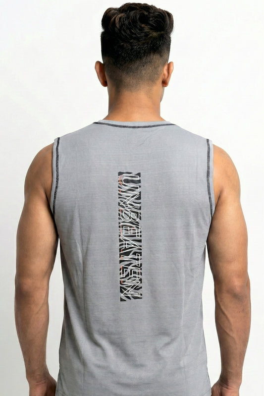 Airlite Grey Singlet with unBEATen back