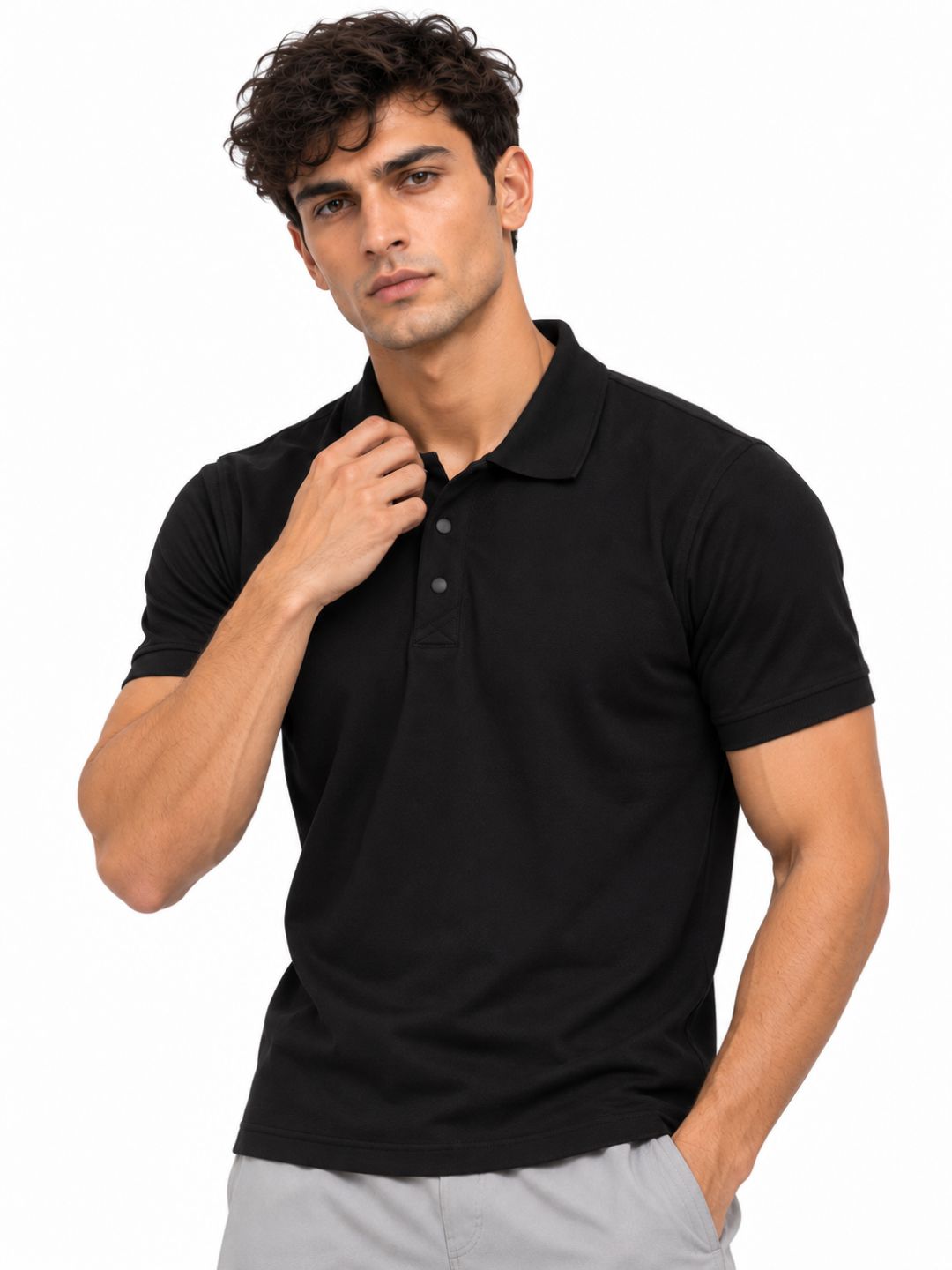 polo tshirt midnight black