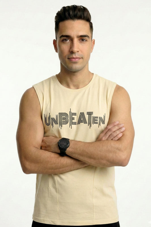 unBEATen Caramel Yellow Cotton Singlet