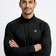 Black Quarter-zip Raglan Tshirt