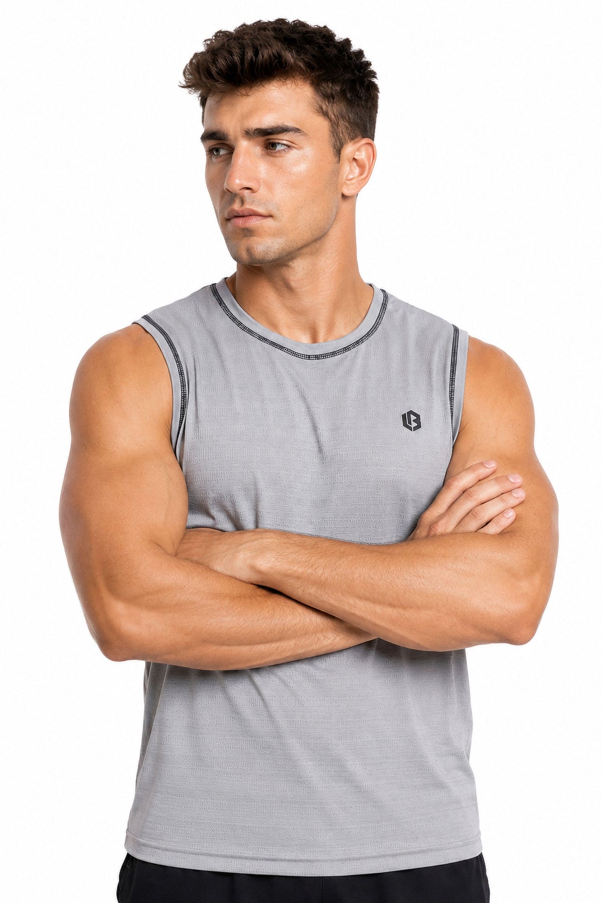 airlite grey singlet with unbeaten back