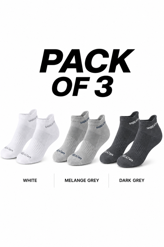 Bamboo Ankle Socks - Grey Mix- 3 pack