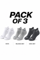 Bamboo Ankle Socks - Grey Mix- 3 pack