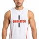 unBEATen Ash White Cotton Singlet