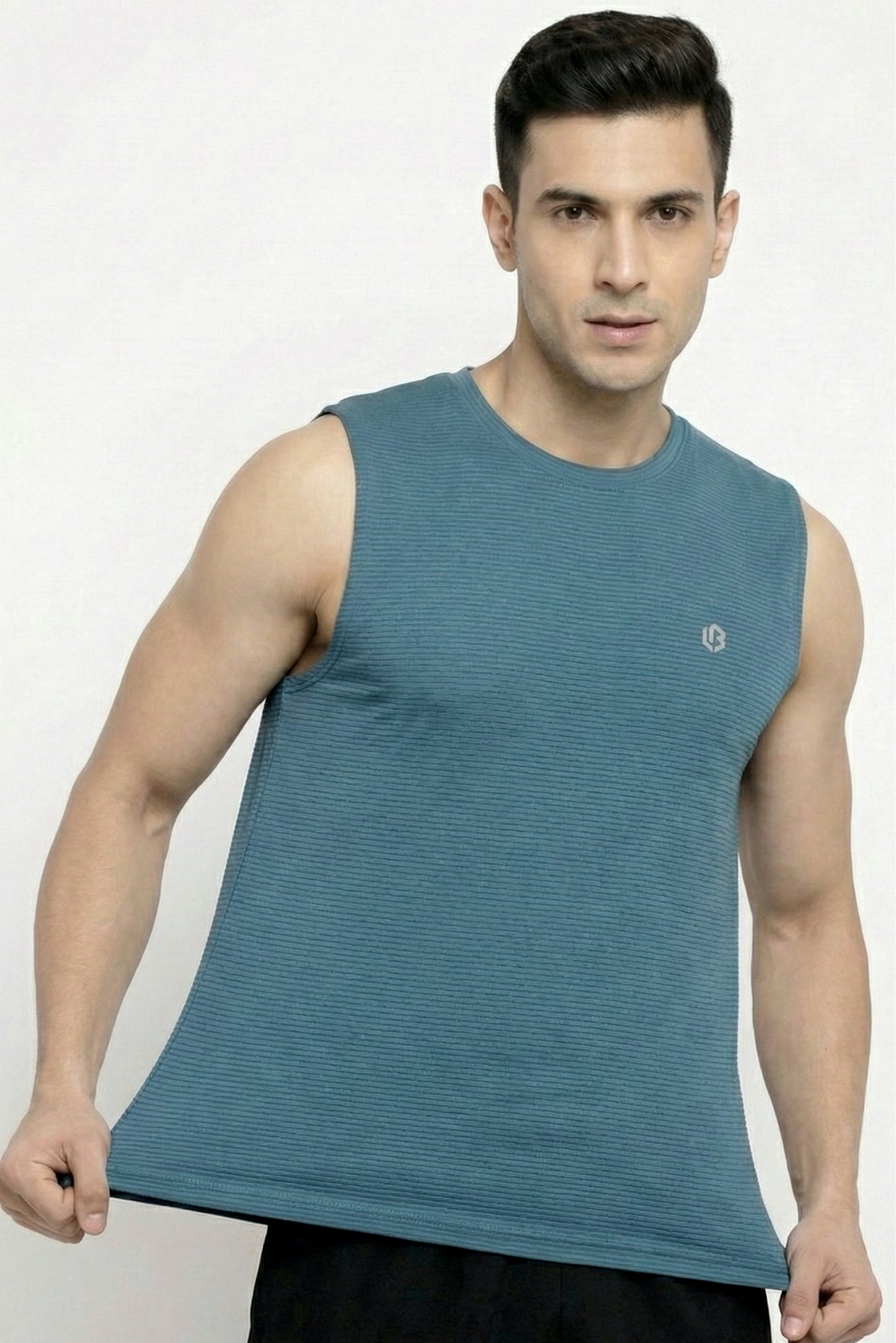 ultrasoft novaline peacock blue singlet