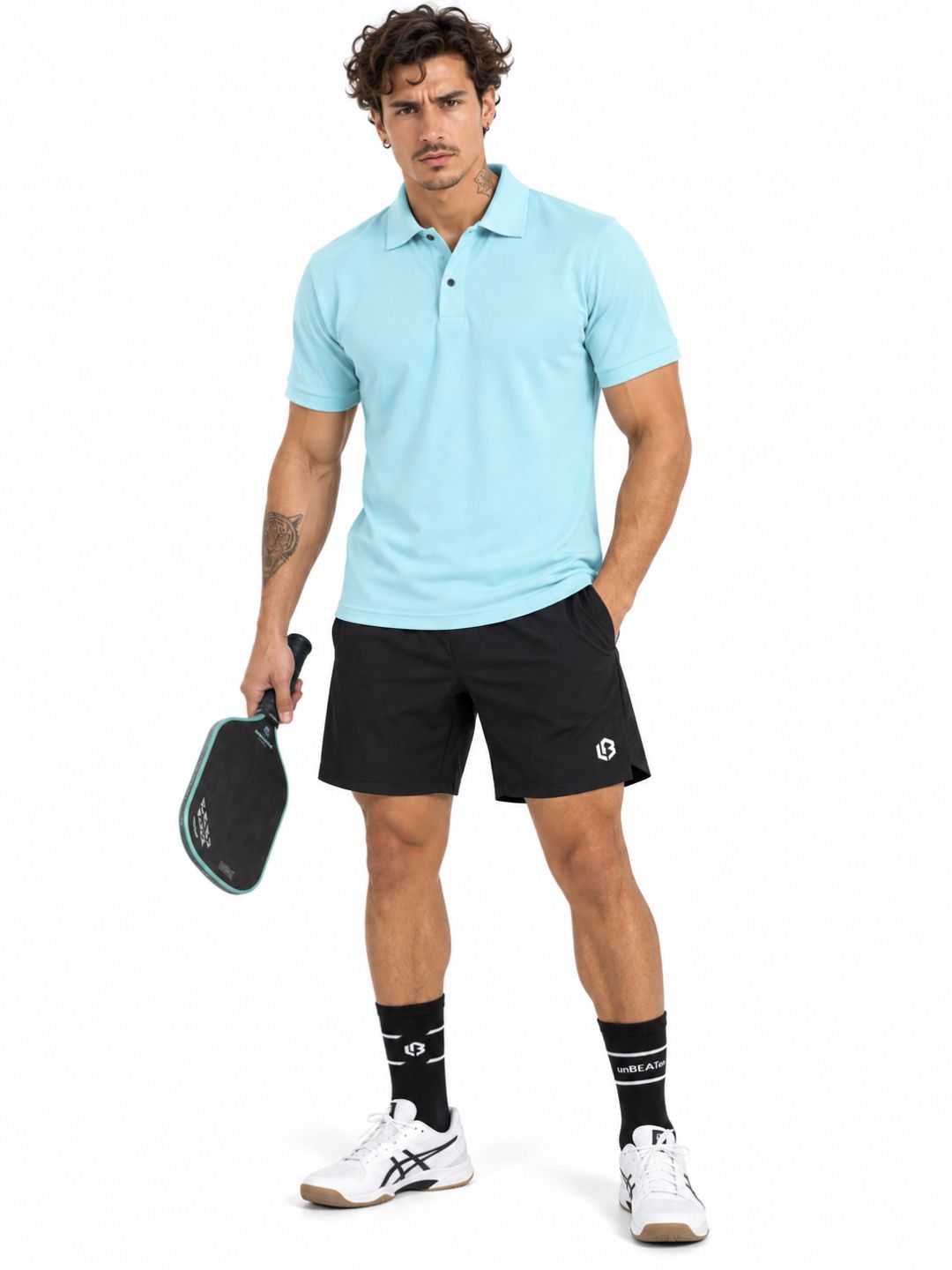 polo tshirt cyan
