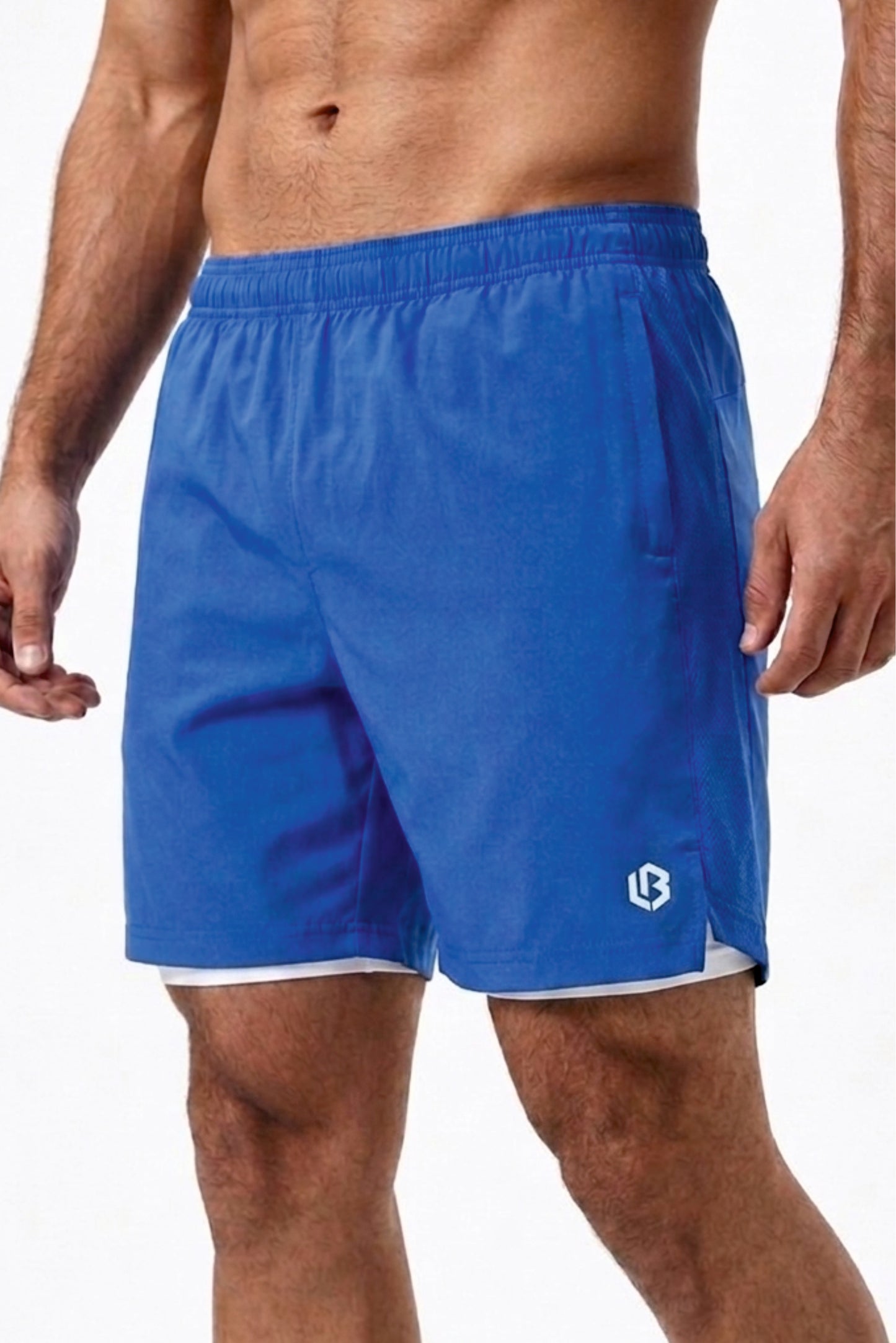 velocity 7" cobalt blue shorts (with compression)