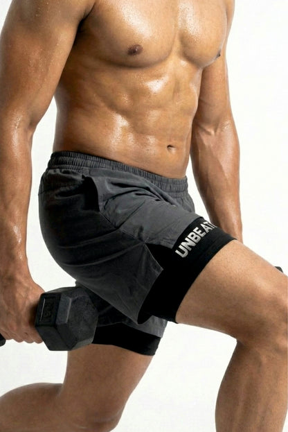 Velocity 7" Coal Shorts (With Compression)