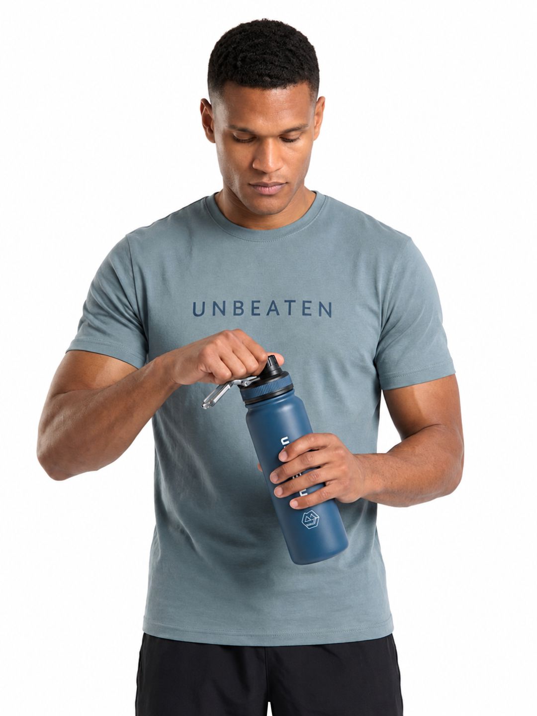 cotton liva tshirt - stoneblue