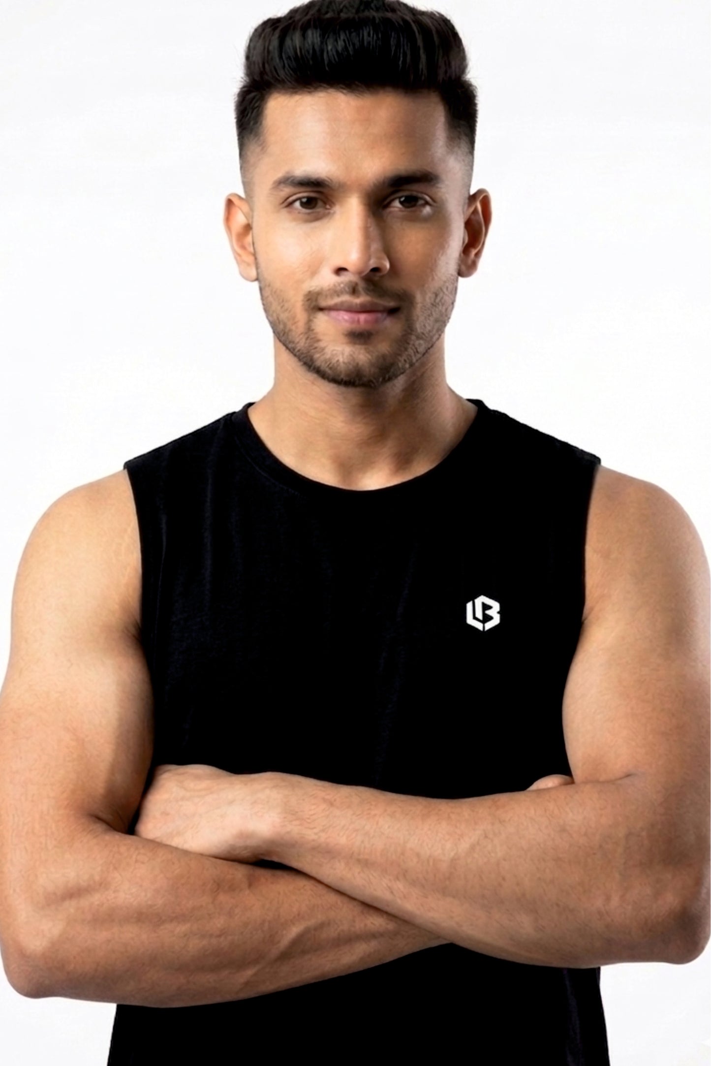 cotton sleeveless liva - black
