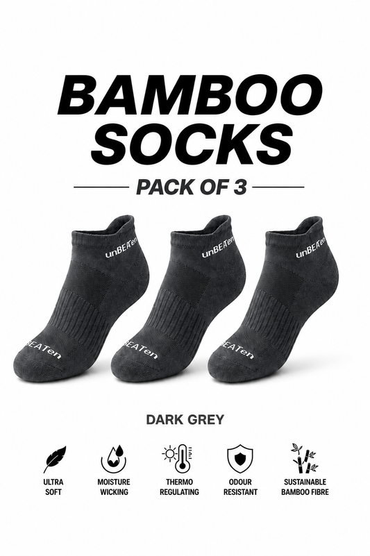 Bamboo Ankle Socks - Darkgrey - 3 pack