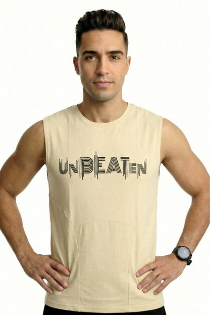 unBEATen Caramel Yellow Cotton Singlet