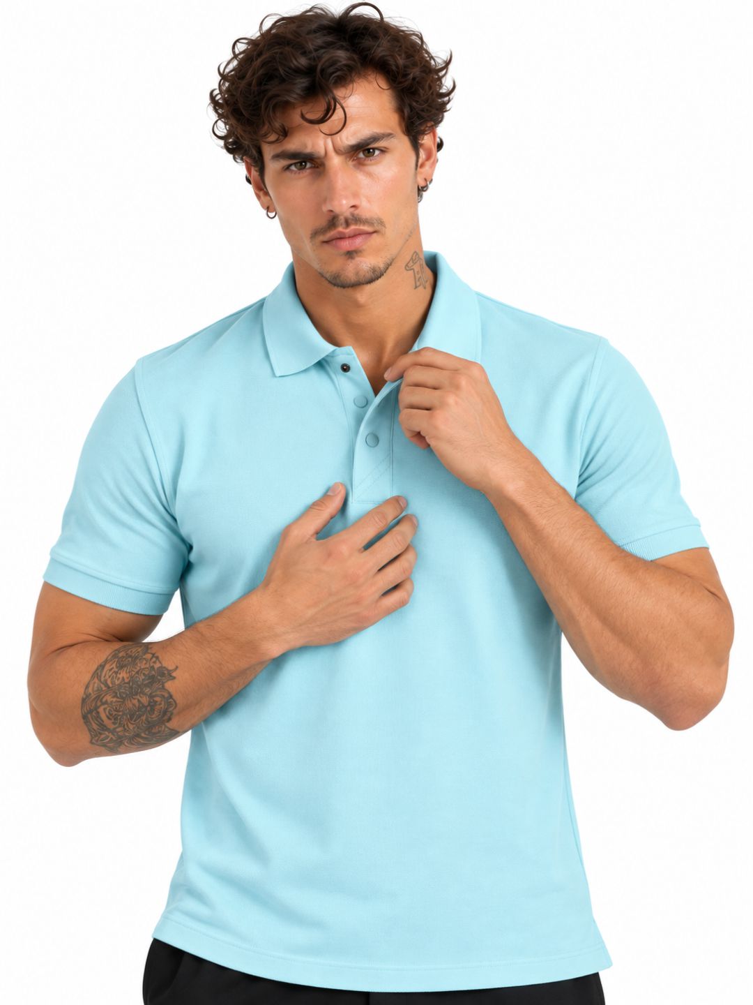 polo tshirt cyan