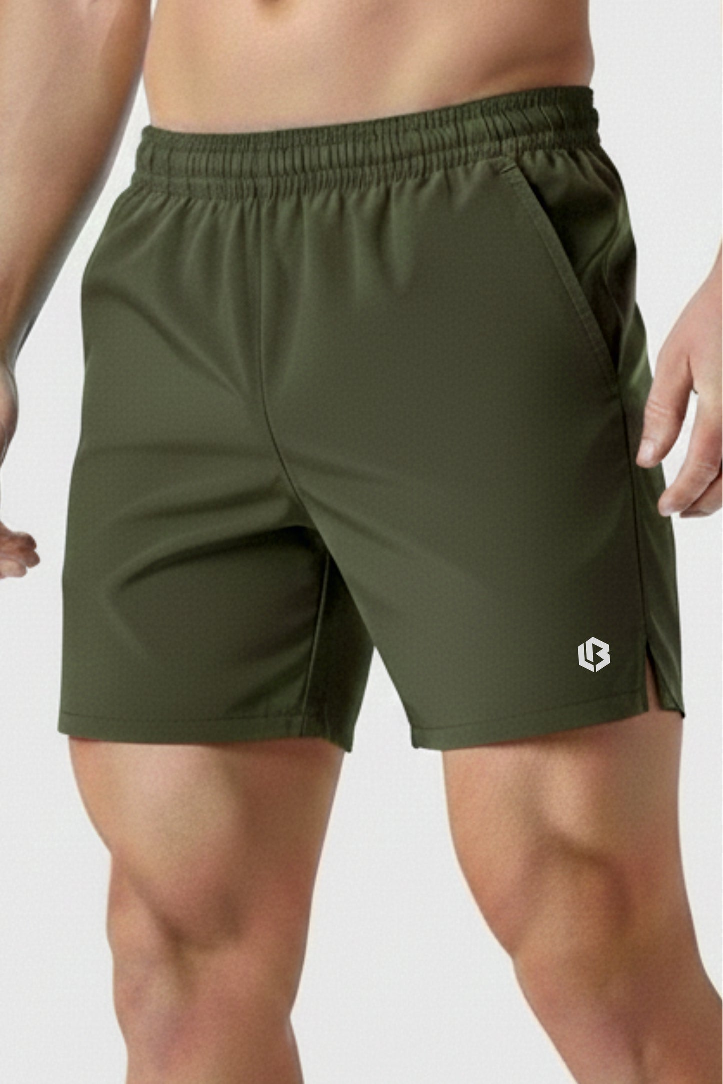 velocity 5" army green shorts