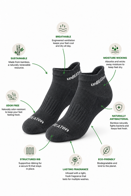 Bamboo Ankle Socks - Darkgrey - 3 pack
