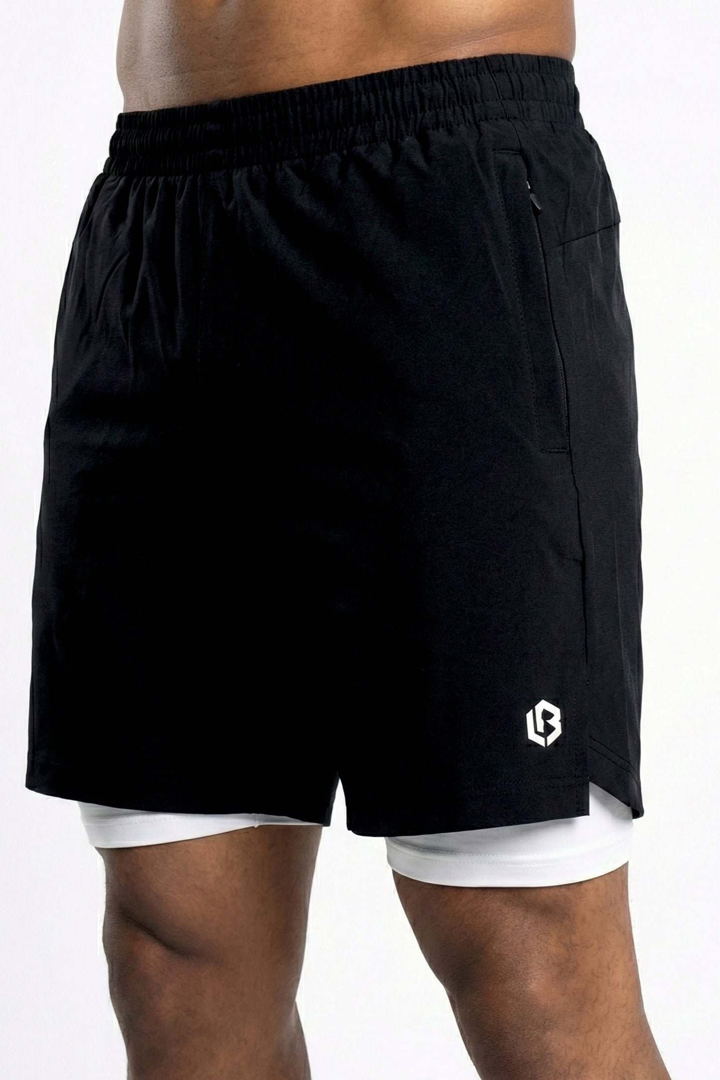 velocity 7" black shorts (with compression)