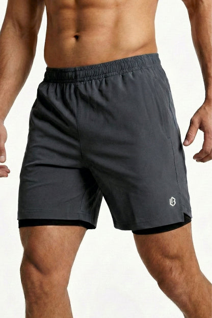 Velocity 7" Coal Shorts (With Compression)