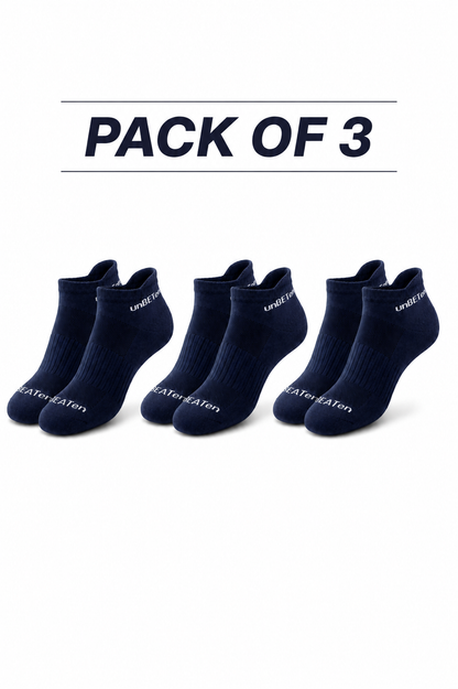 Bamboo Ankle Socks - Navy - 3 pack