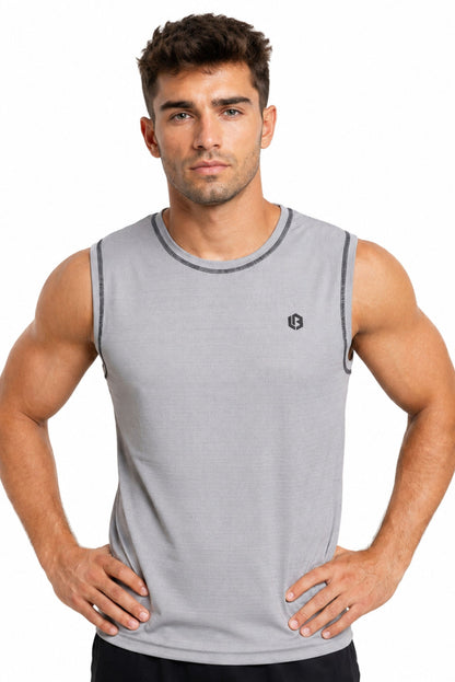 Airlite Grey Singlet with unBEATen back