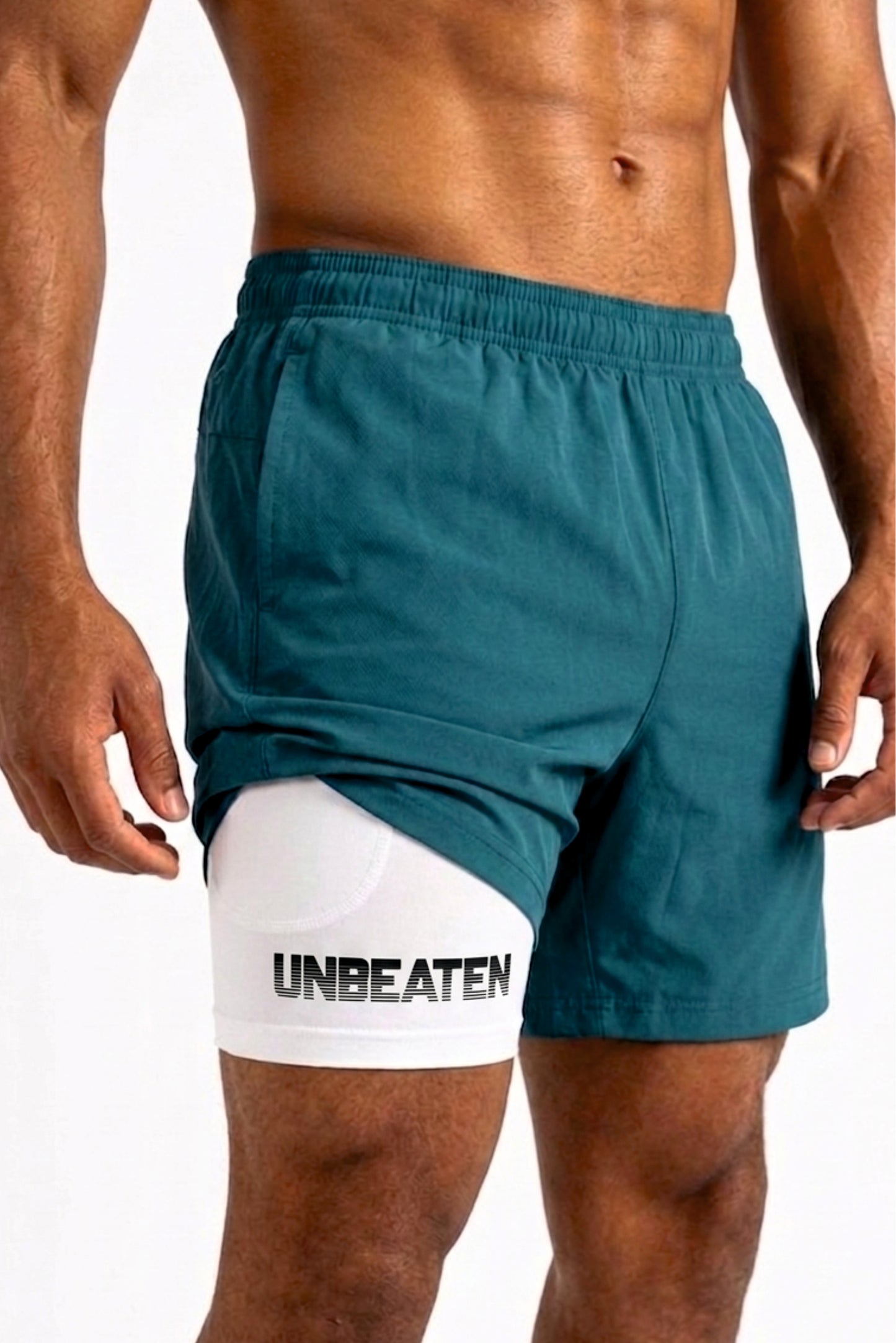 velocity 7" sea green shorts (with compression)