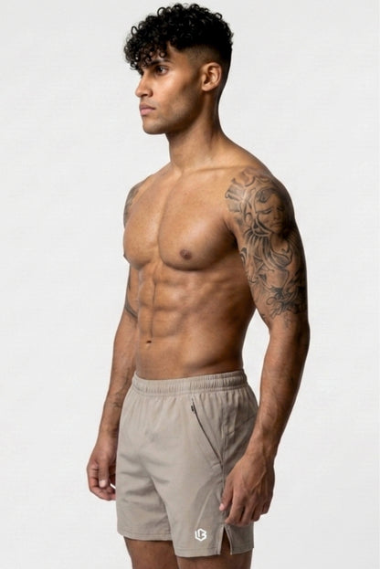 Velocity 5" Beige Shorts