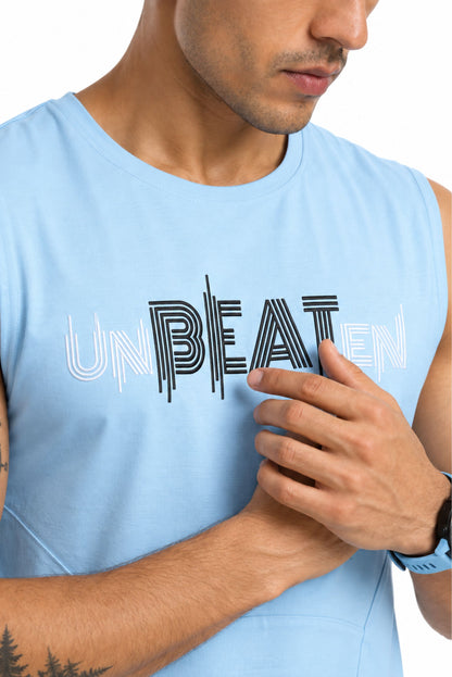 unBEATen Cloud Blue Cotton Singlet