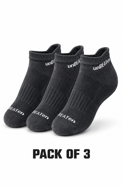 Bamboo Ankle Socks - Darkgrey - 3 pack