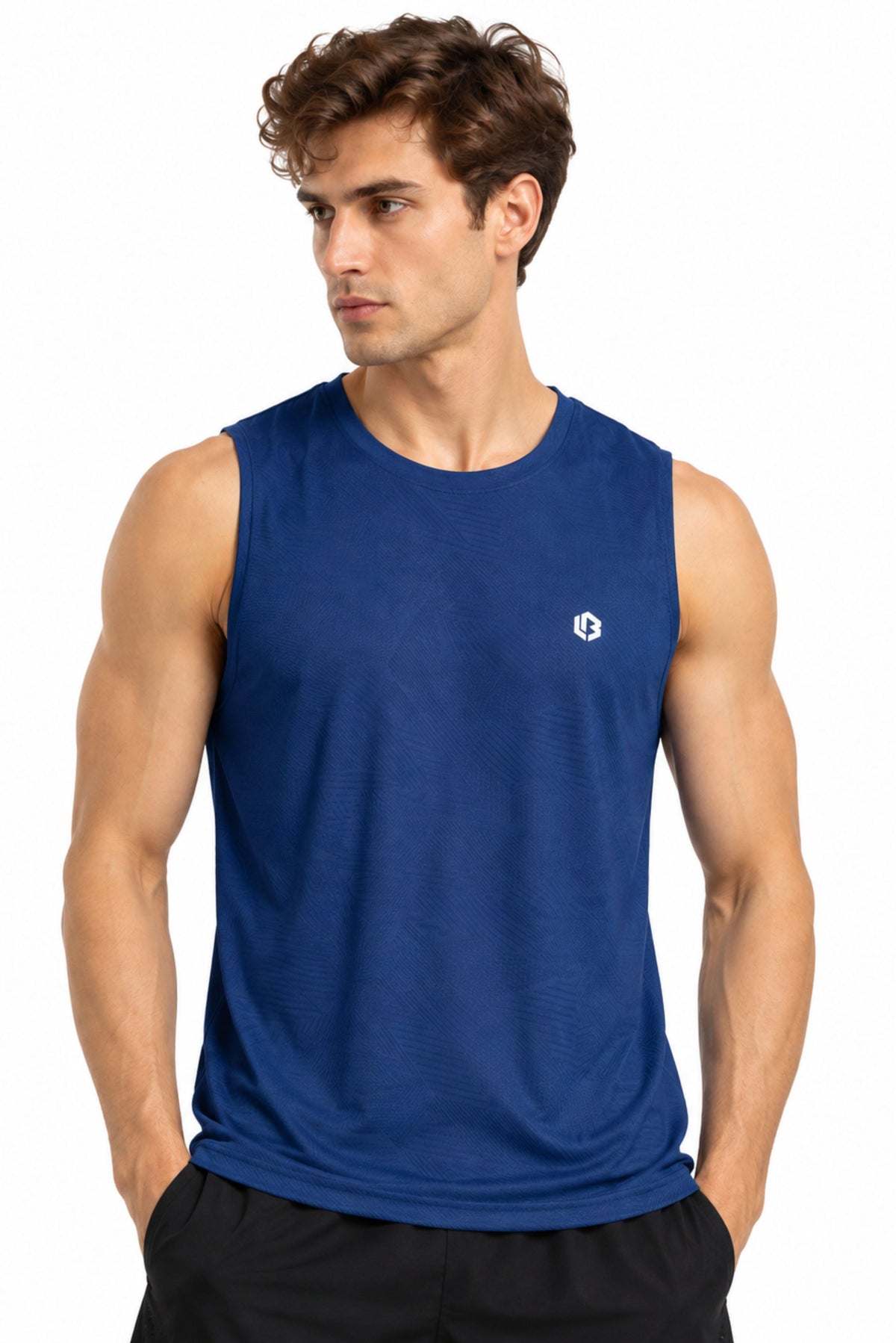airlite navy unbeaten singlet