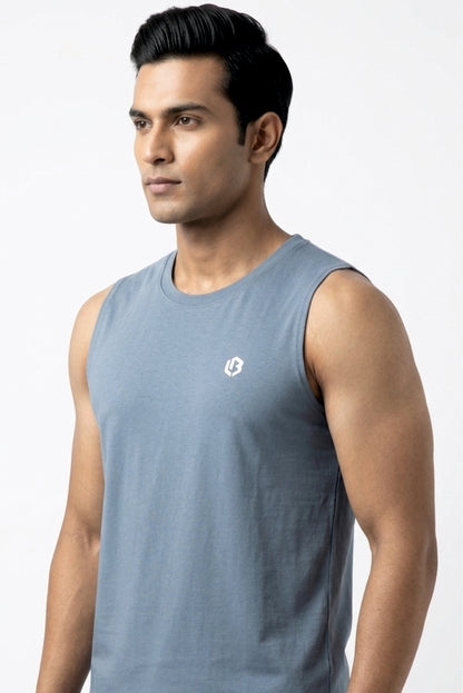 Cotton Sleeveless Liva - StoneBlue