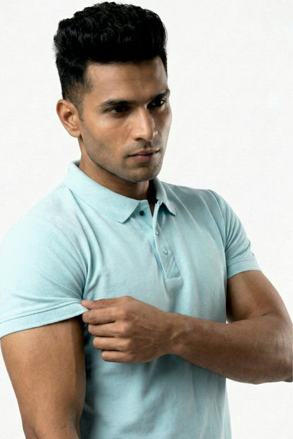 Polo Tshirt Cyan