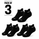 Bamboo Ankle Socks - Black - 3 pack