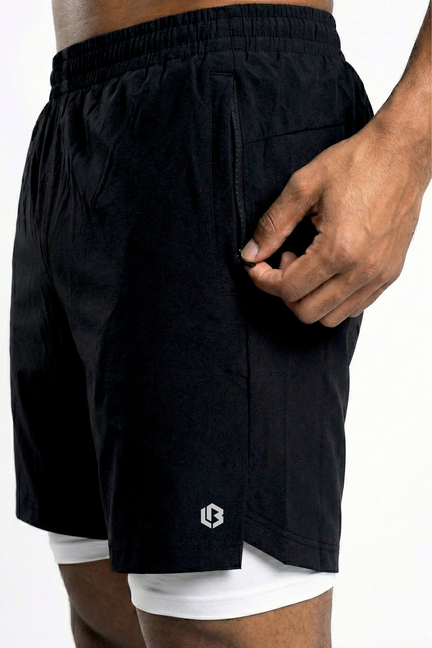 velocity 7" black shorts (with compression)