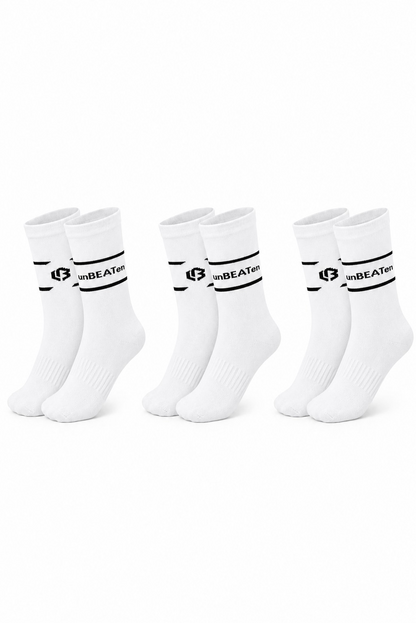 Crew Socks - White- 3 pack