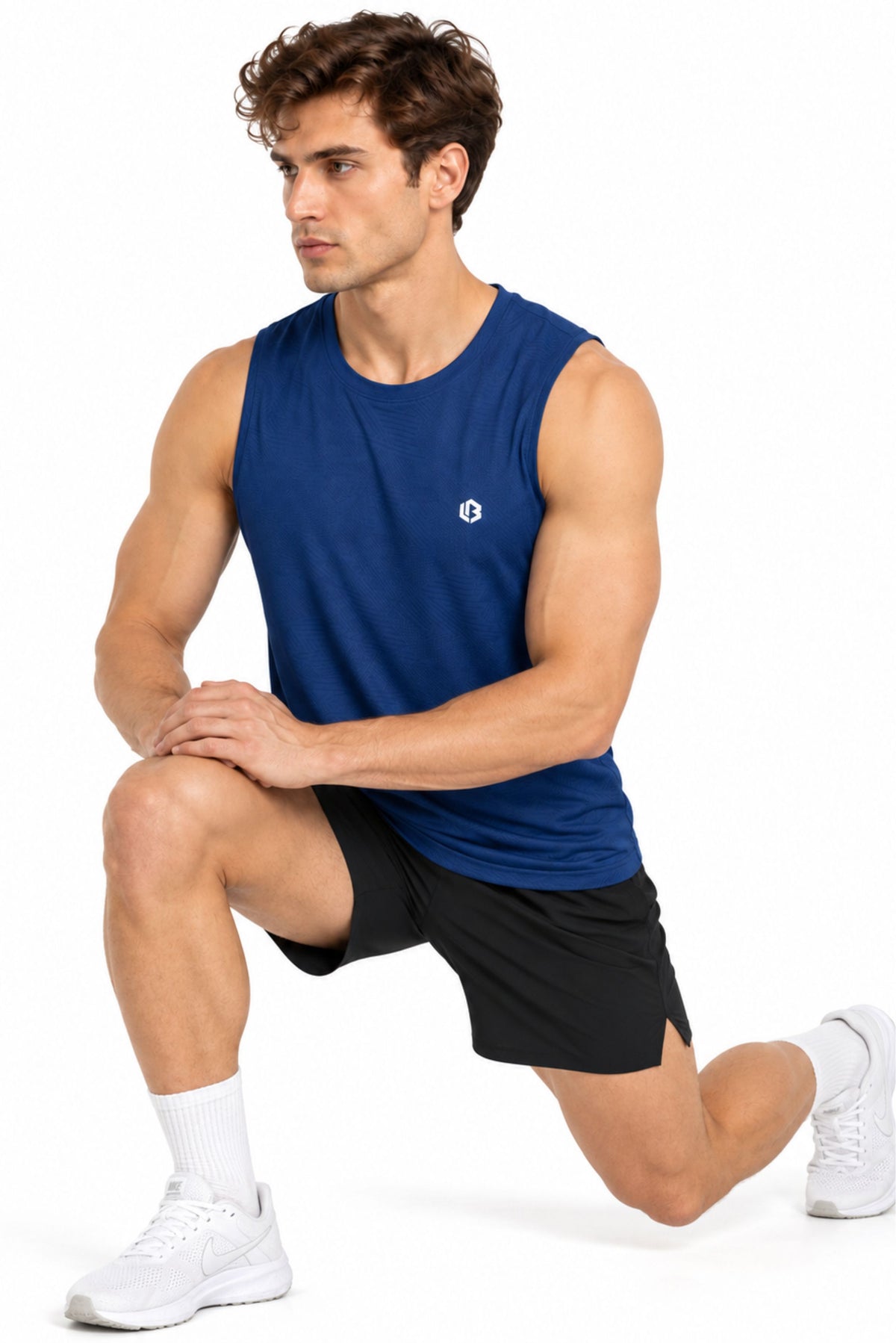 airlite navy unbeaten singlet