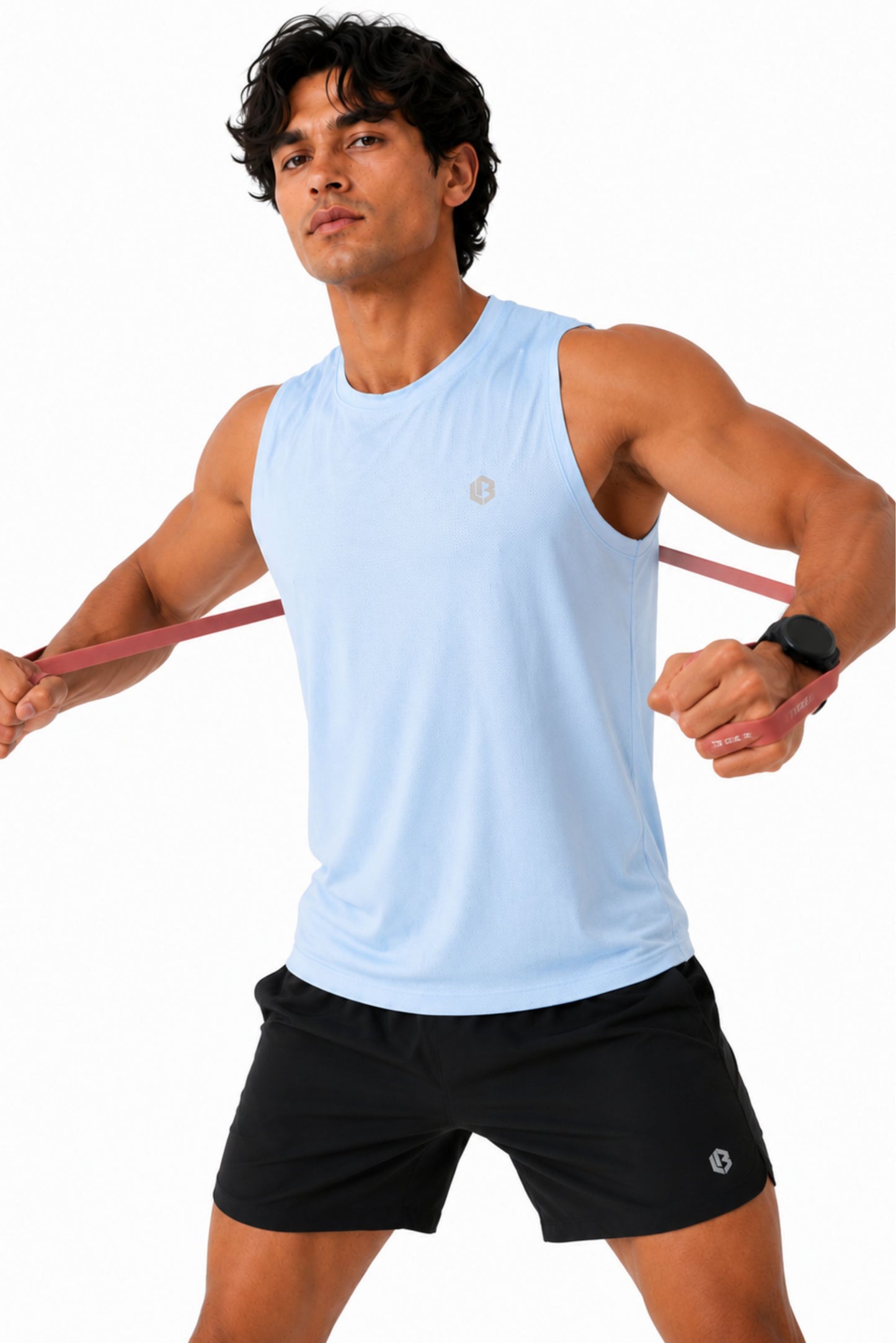 ultrasoft novadot skyblue singlet