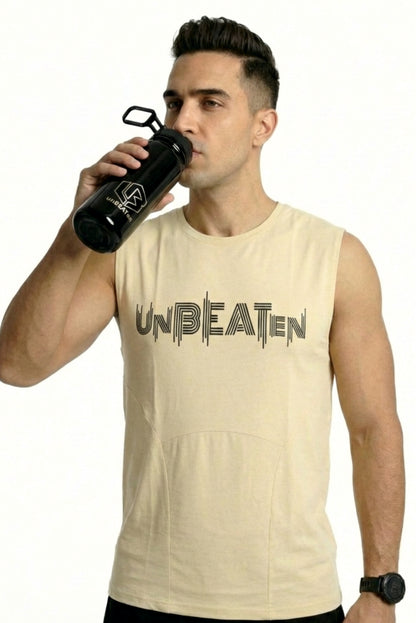 unBEATen Caramel Yellow Cotton Singlet