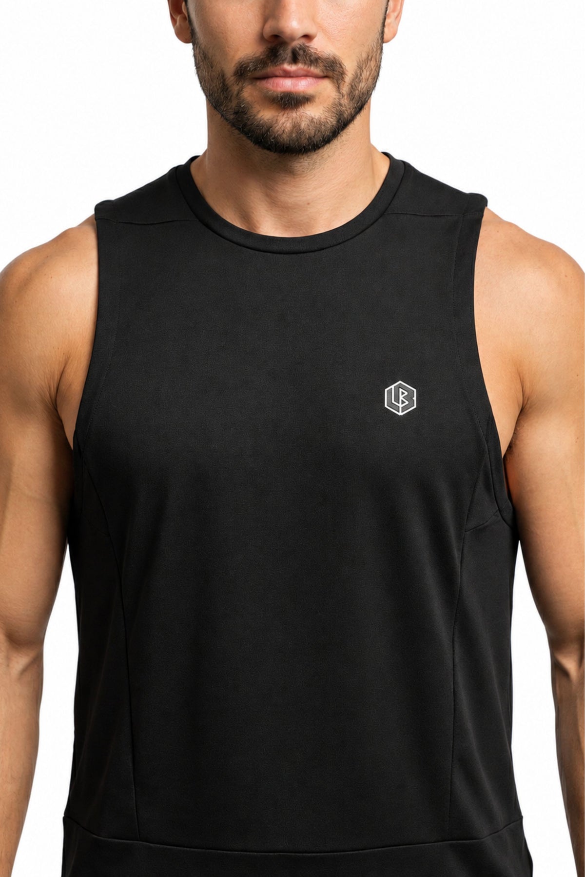 unbeaten black cotton singlet