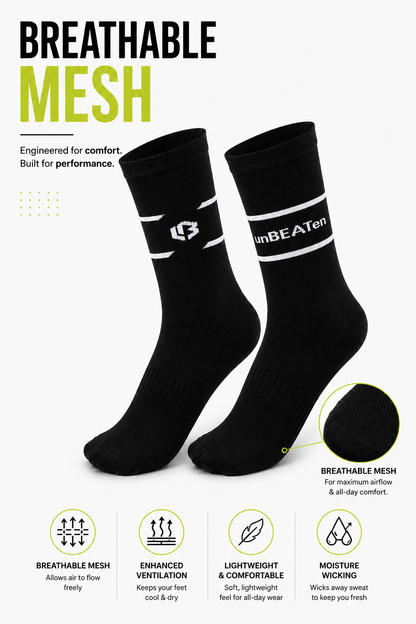 Crew Socks - Black - 3 pack