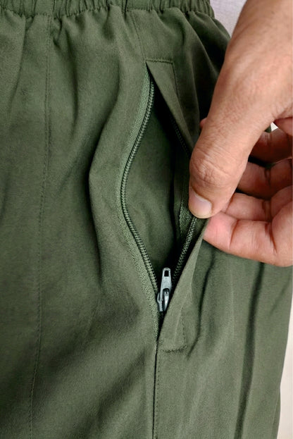 Velocity 7" Army Green Shorts (With Compression)